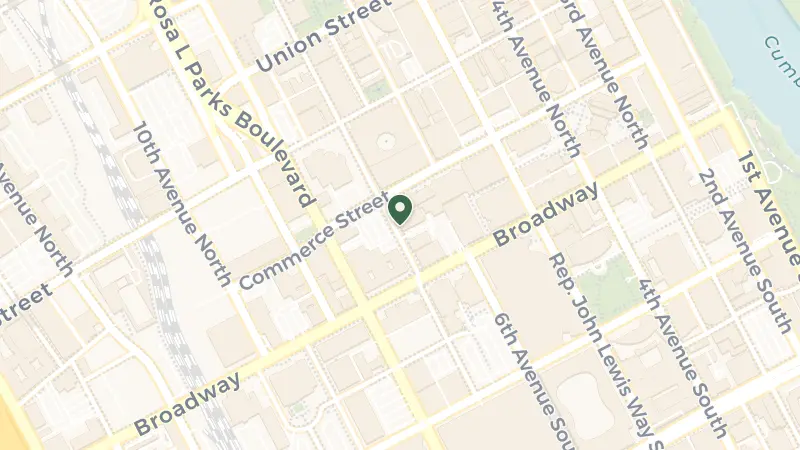 Map of 118 7th Ave N, Nashville, TN 37203, USA