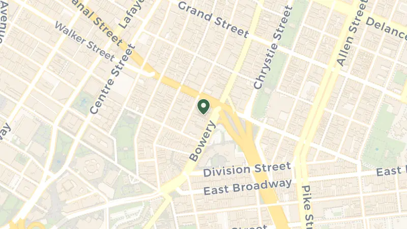 Map of 50 Bowery, New York, NY 10013, USA