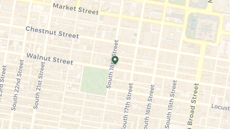 Map of 135 S 18th St, Philadelphia, PA 19103, USA