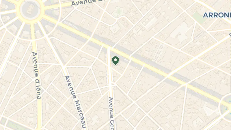 Map of 46 Av. George V, 75008 Paris, France