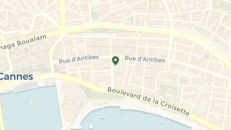 Map of 38 Rue des Serbes, 06400 Cannes, France