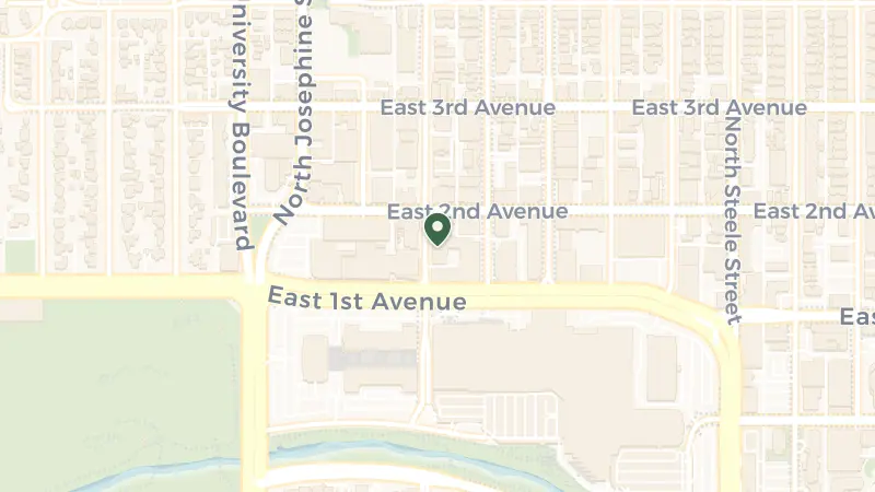 Map of 150 Clayton Ln, Denver, CO 80206, USA