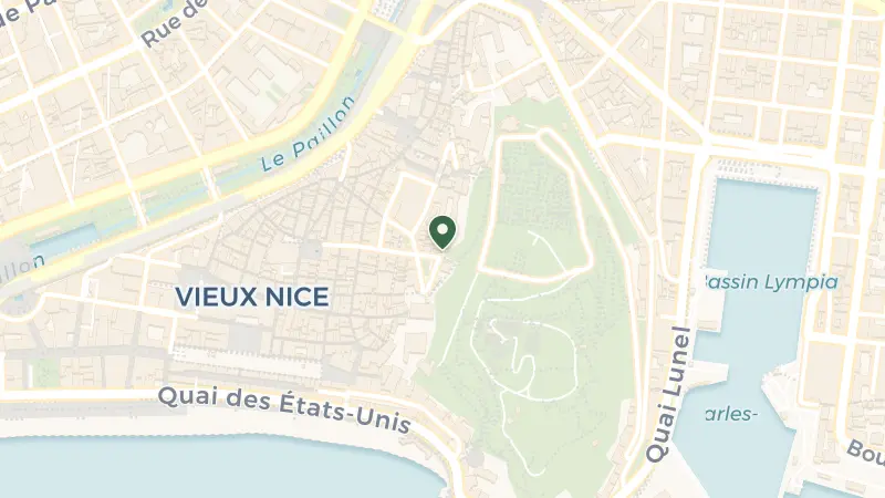 Map of 1 Rue Honoré Ugo, 06300 Nice, France