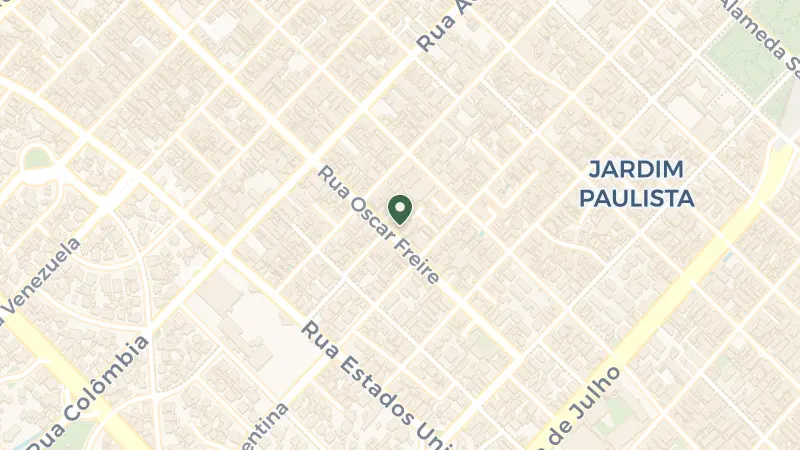 Map of R. Oscar Freire, 384 - Jardim Paulista, São Paulo - SP, 01426-000, Brazil