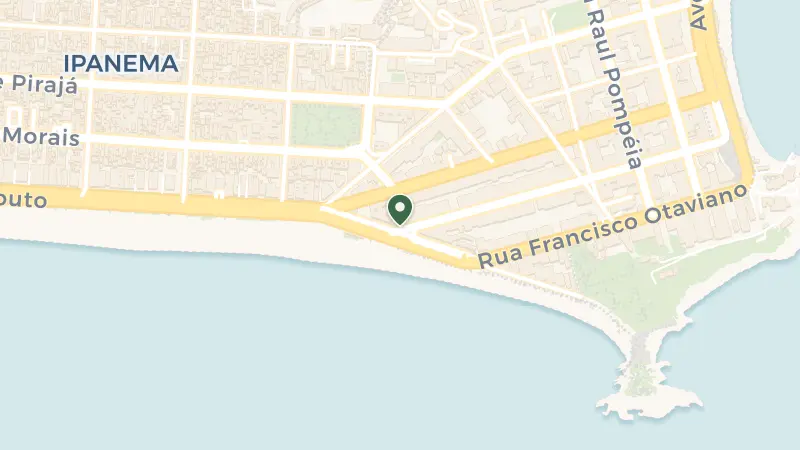Map of Av. Vieira Souto, 80 - Ipanema, Rio de Janeiro - RJ, 22420-002, Brazil