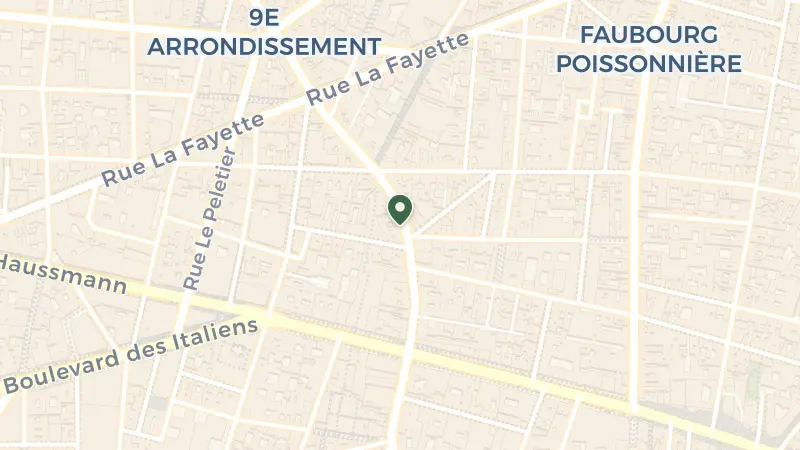 Map of 23 Rue du Faubourg Montmartre, 75009 Paris, France