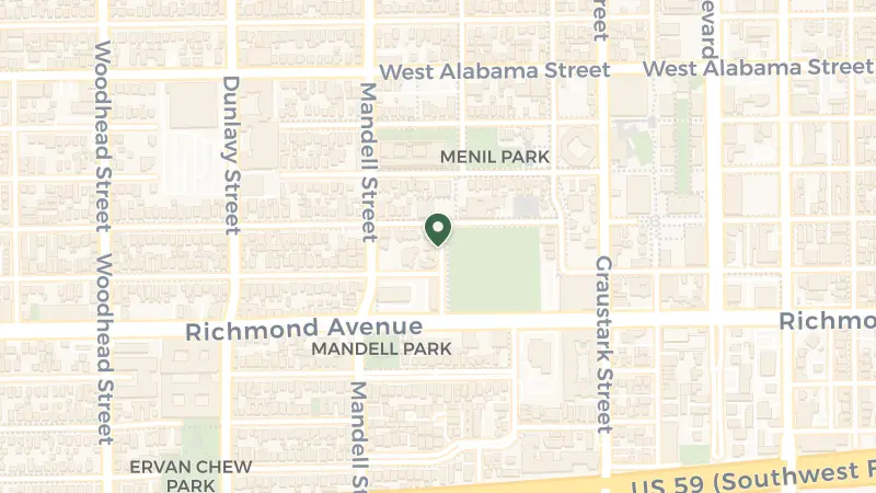 Map of 4110 Loretto Dr, Houston, TX 77006, USA