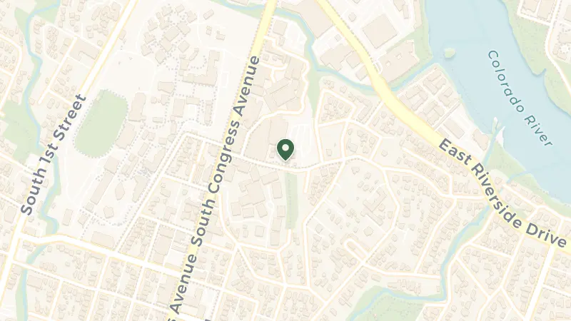 Map of 112 Academy Dr, Austin, TX 78704, USA