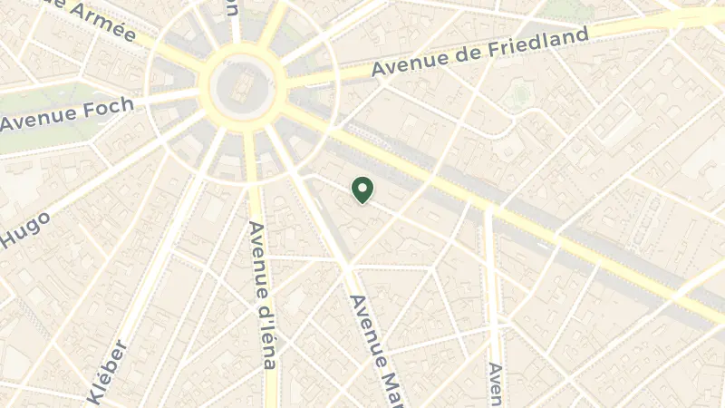Map of 25 Rue Vernet, 75008 Paris, France