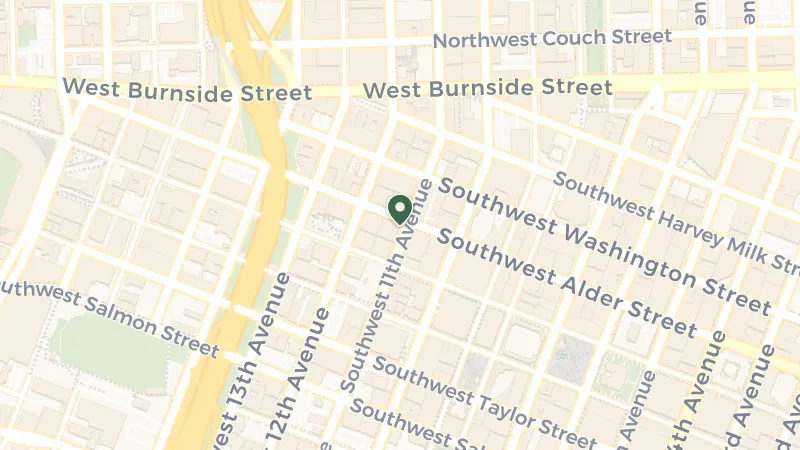 Map of 601 SW 11th Ave, Portland, OR 97205, USA