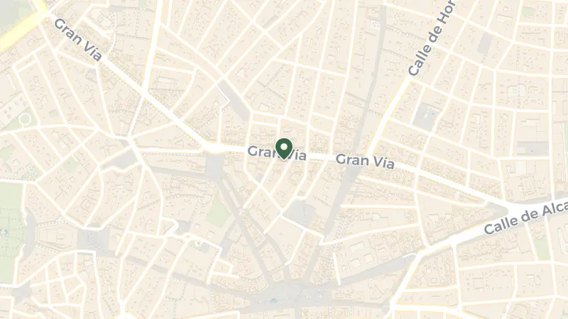 Map of Gran Vía, 31, Centro, 28013 Madrid, Spain