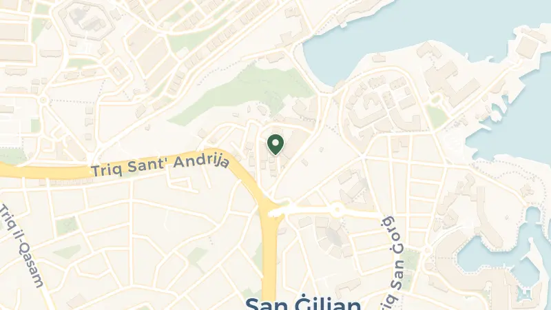 Map of Triq Santu Wistin, San Ġiljan SWQ3312, Malta