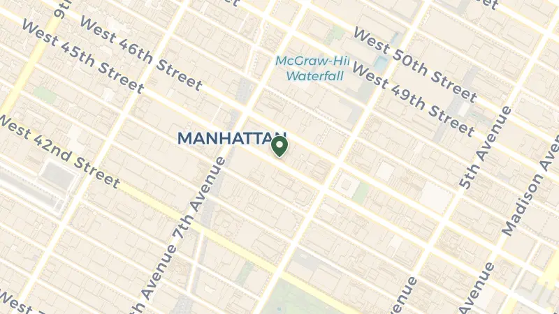 Map of 135 W 45th St, New York, NY 10036, USA