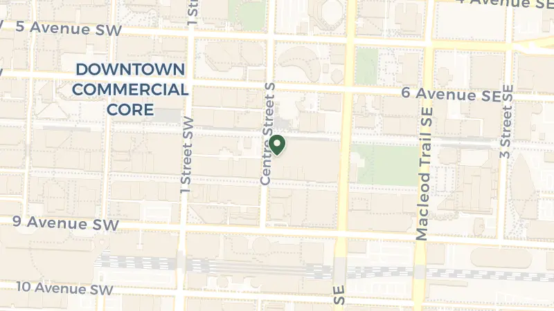 Map of 700 Centre St S, Calgary, AB T2G 5P6, Canada