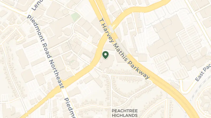 Map of 3315 Peachtree Rd NE, Atlanta, GA 30326, USA