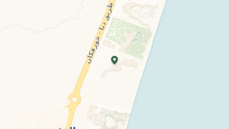 Map of Al Aqah Beach - Dibba Road - Al ʻIqqah - Fujairah - United Arab Emirates
