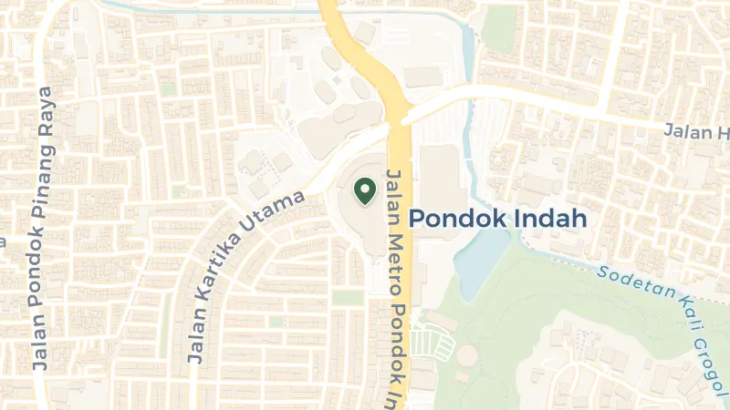 Map of Jalan Metro Pondok Indah Kav.IV TA, Jl. Kartika Utama, RT.1/RW.16, Pd. Pinang, Kec. Kebayoran Lama, Kota Jakarta Selatan, Daerah Khusus Ibukota Jakarta 12310, Indonesia