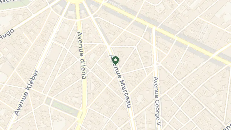 Map of 64 Av. Marceau, 75008 Paris, France