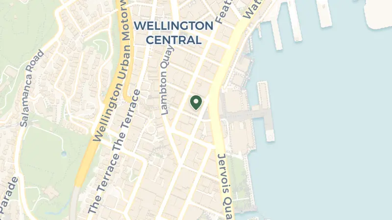 Map of 2 Grey Street, Wellington Central, Wellington 6011, New Zealand