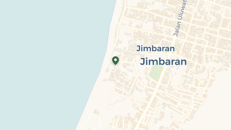 Map of Jalan Uluwatu Yoga Perkanthi Lane, Jimbaran, South Kuta, Badung Regency, Bali 80361, Indonesia