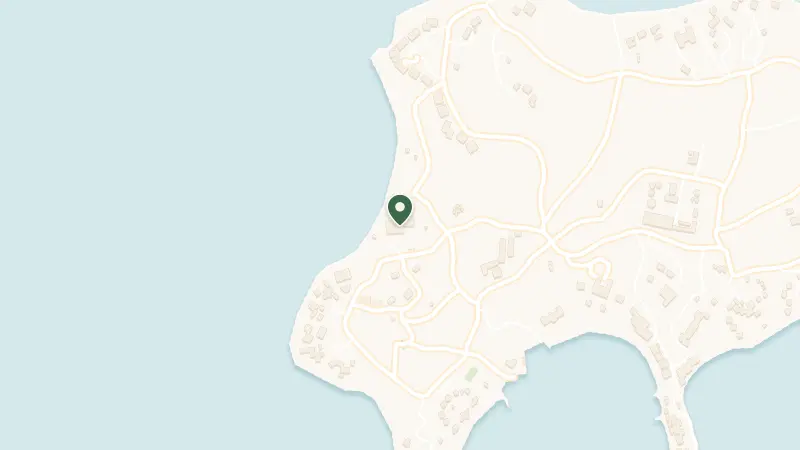 Map of Jumby Bay Island, Antigua and Barbuda