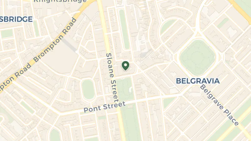 Map of 1 Cadogan Pl, London SW1X 9PY, UK