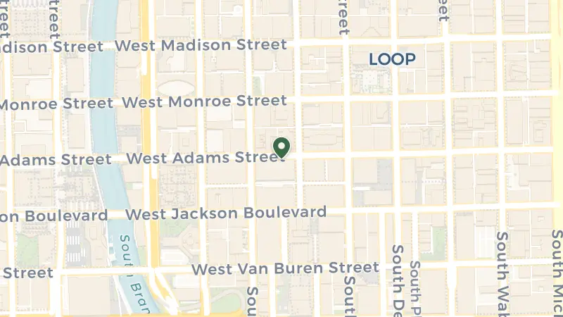 Map of 151 W Adams St, Chicago, IL 60603, USA