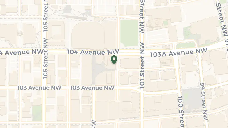 Map of 10344 102 St NW, Edmonton, AB T5J 0K9, Canada