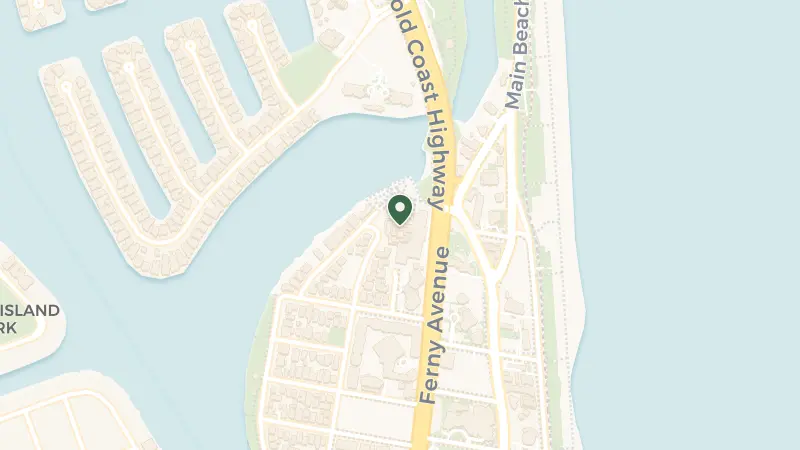 Map of 158 Ferny Ave, Surfers Paradise QLD 4217, Australia
