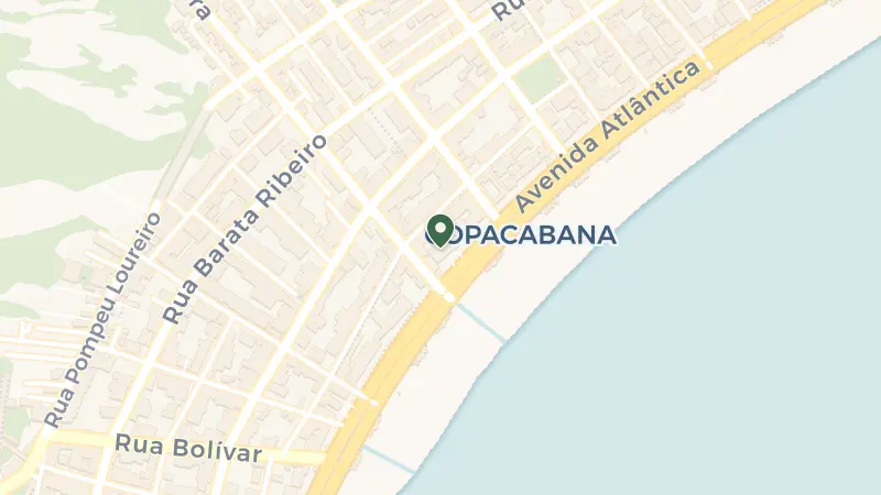 Map of Av. Atlântica, 2600 - Copacabana, Rio de Janeiro - RJ, 22041-001, Brazil