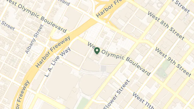 Map of 900 W Olympic Blvd, Los Angeles, CA 90015, USA