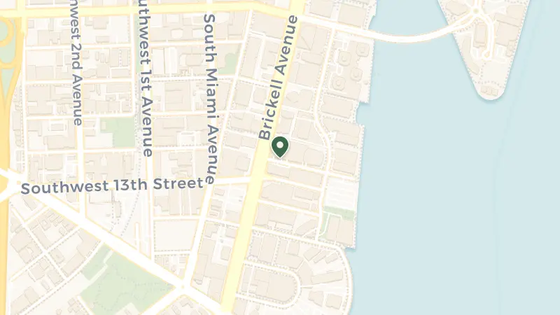 Map of 1109 Brickell Ave, Miami, FL 33131, USA