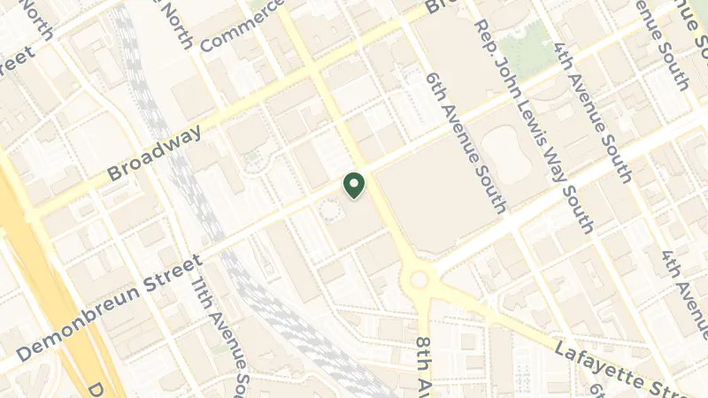 Map of 201 8th Ave S, Nashville, TN 37203, USA