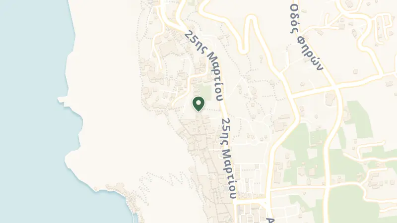 Map of town, Old catholic monastery, Φηρά 847 00, Greece