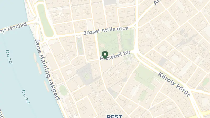 Map of Budapest, Erzsébet tér 7-8, 1051 Hungary