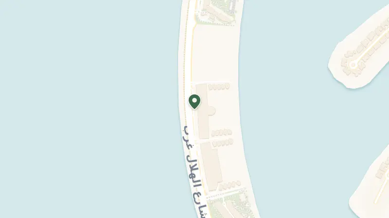 Map of Crescent West, Palm - نخلة جميرا - دبي - United Arab Emirates