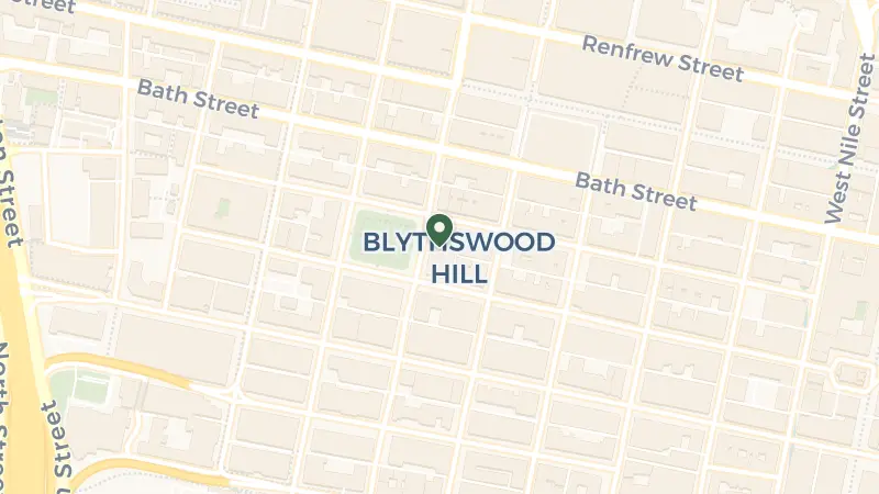 Map of 11 Blythswood Square, Glasgow G2 4AD, UK