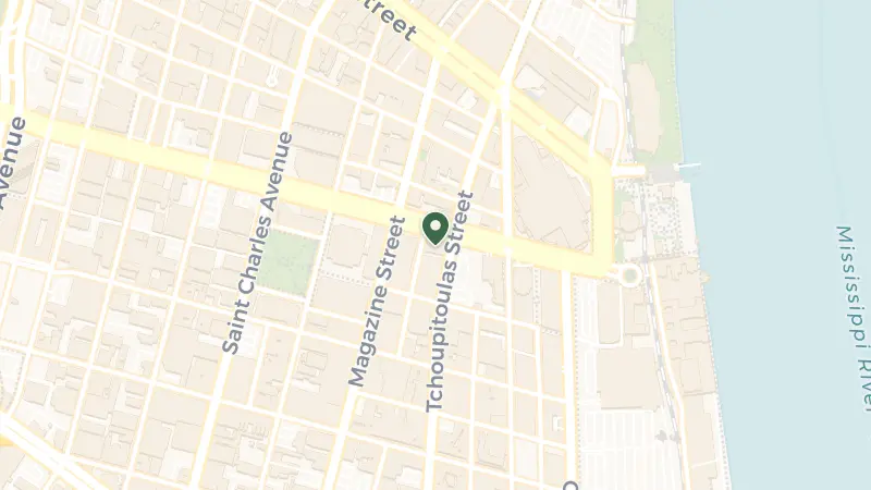 Map of 501 Tchoupitoulas St, New Orleans, LA 70130, USA