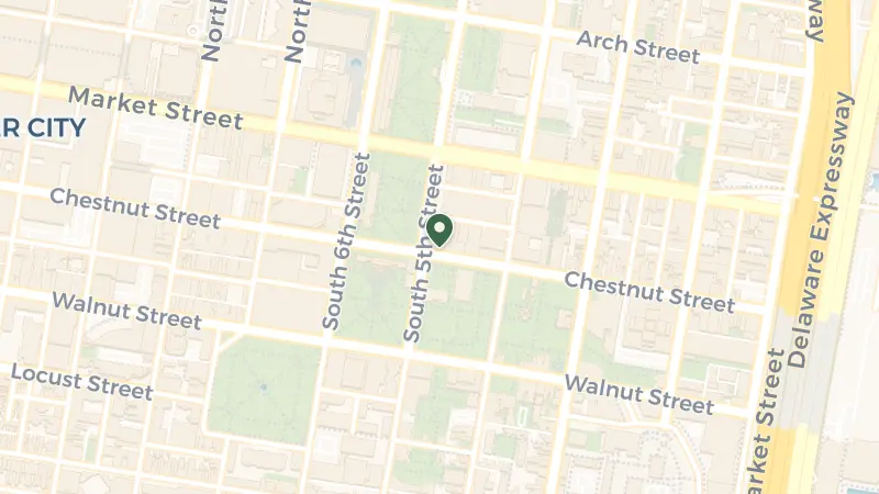 Map of 433 Chestnut St, Philadelphia, PA 19106, USA