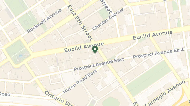 Map of 2000 E 9th St, Cleveland, OH 44115, USA