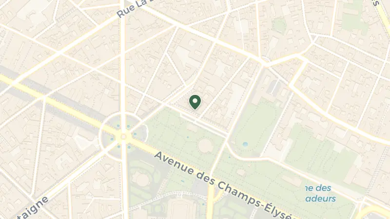 Map of 42 Av. Gabriel, 75008 Paris, France