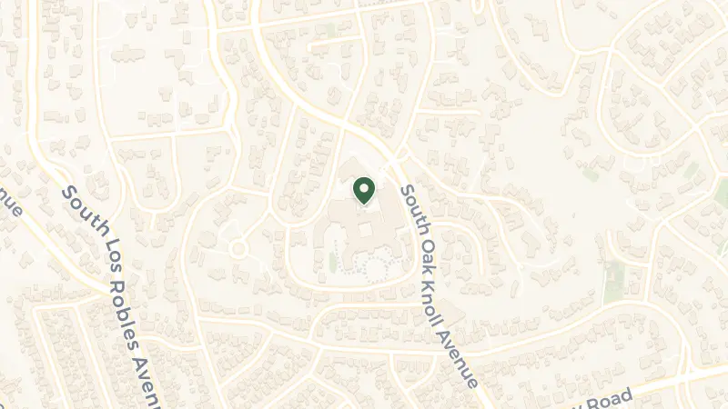 Map of 1401 S Oak Knoll Ave, Pasadena, CA 91106, USA