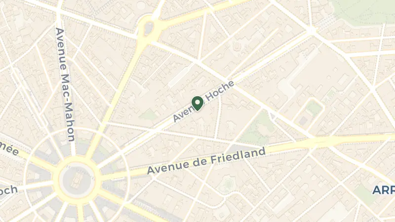 Map of 37 Av. Hoche, 75008 Paris, France