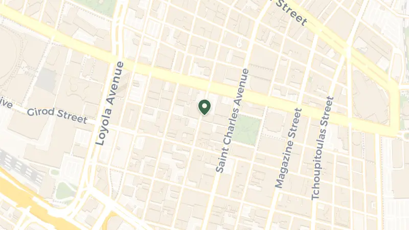 Map of 546 Carondelet St, New Orleans, LA 70130, USA