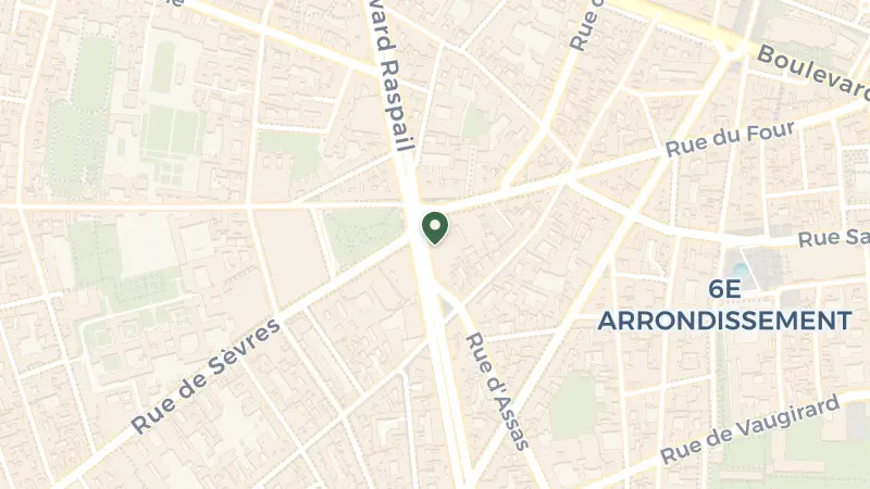 Map of 45 Bd Raspail, 75006 Paris, France