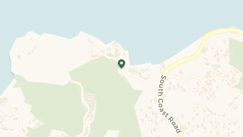 Map of Anse Aux Poules Bleues Baie Lazare Victoria Mahé, Seychelles