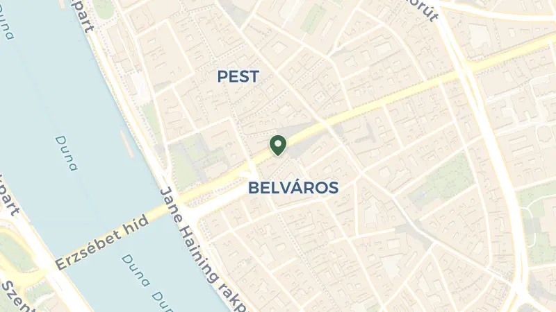 Map of Budapest, Váci u 36, 1056 Hungary