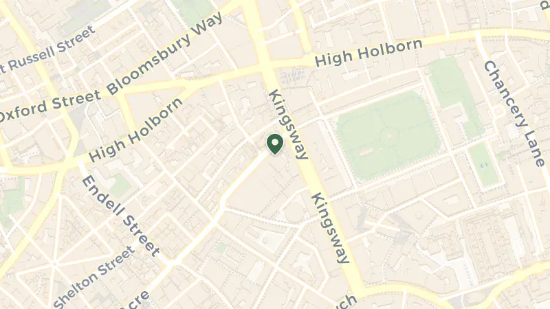 Map of 66 Great Queen St, London WC2B 5BX, UK