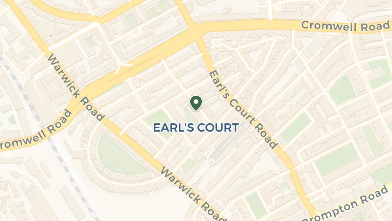 Map of 1-15 Templeton Pl, London SW5 9NB, UK