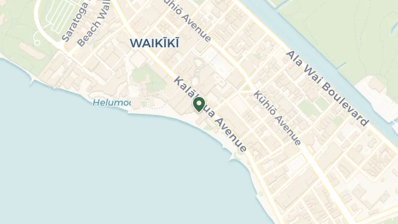 Map of 2365 Kalākaua Ave, Honolulu, HI 96815, USA